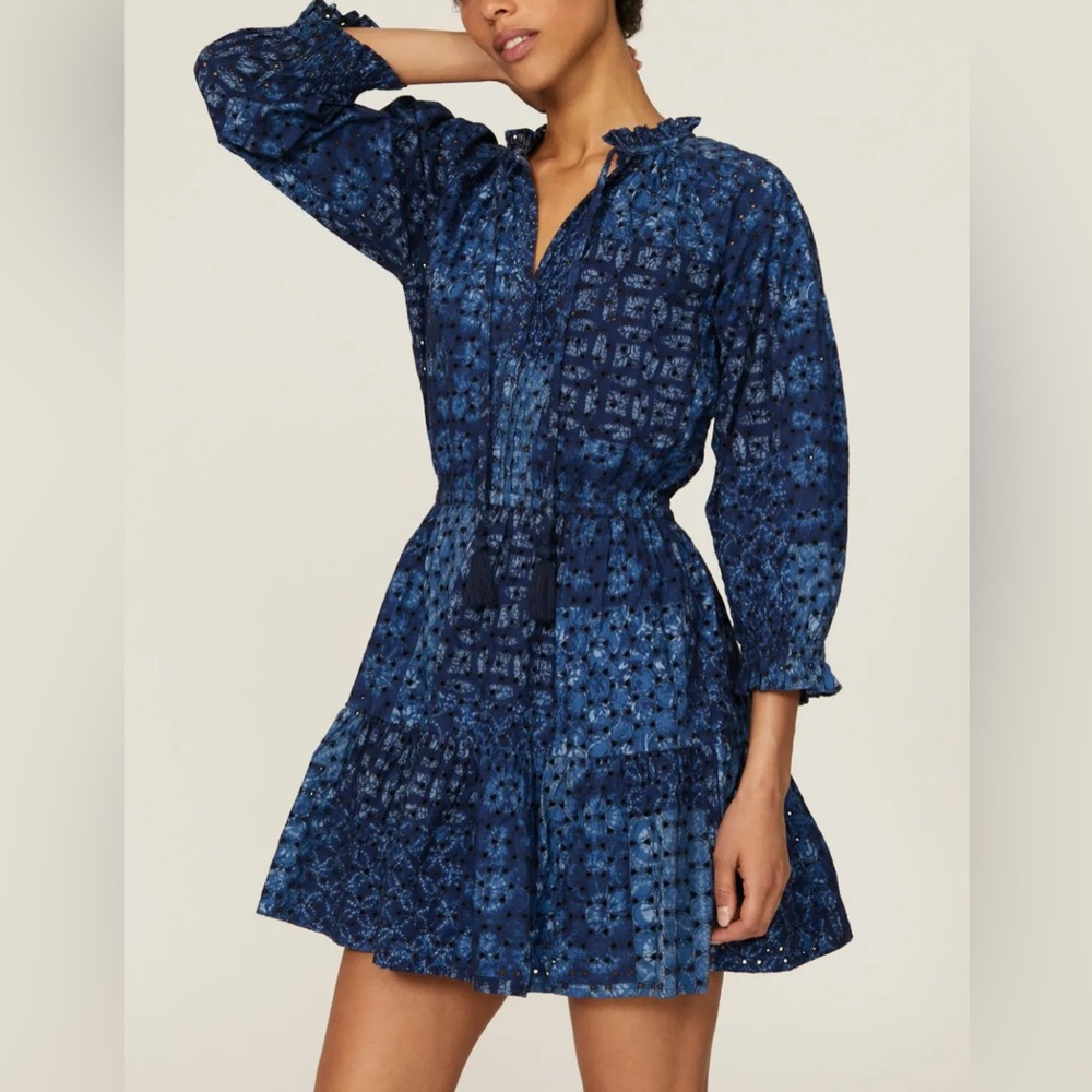 Lauren Ralph Lauren Eyelet Puff Sleeve Dress - Sz 8, Like New!